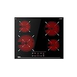 TEKA Placa Vitrocerámica 4 Zonas, Control Táctil, 60 cm