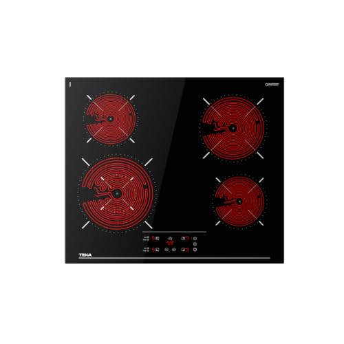 TEKA Placa Vitrocerámica 4 Zonas, Control Táctil, 60 cm
