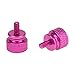 HELIFOUNER 20 Pieces 6-32 Thread, Pink Color Anodized Aluminum Computer Case Thumbscrews, Thumb Screws for Computer Case/Cover/Power Supply/Hard Drives