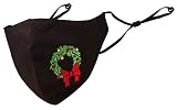 Touchstone Christmas Embroidered 3 Layer Cotton Fabric Face Masks Reusable...