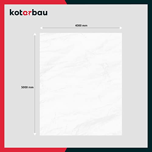 KOTARBAU® 10er Set - Malerfolie - Abdeckfolie - 4 x 5 m - Malervlies - Abdeckplane - Bauschutzfolie - Robust - Transparent