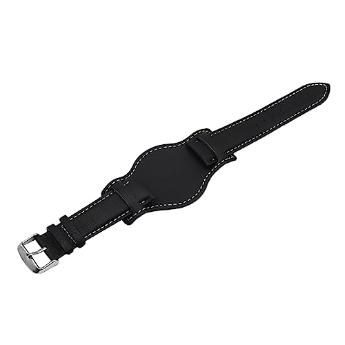 Bracelet de montre en cuir noir 18 mm pour l'usage quotidien et les voyages