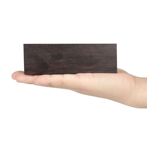 Ebenholz-Schnittholz, 125 X 50 X 40 Mm, Schwarzes Ebenholz-Schnittholz, Alterungsbeständiges Rohholz-Griffplattenmaterial für DIY-Musikinstrumentenwerkzeuge und Schneidergriffe