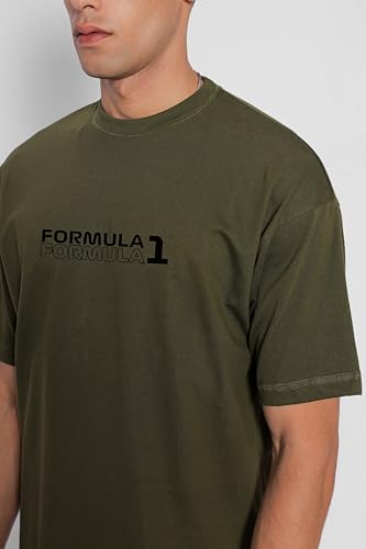 Image of Unisex Cotton T-Shirt from ula 1 Supercar Speed Graphic Print Oversized Fit