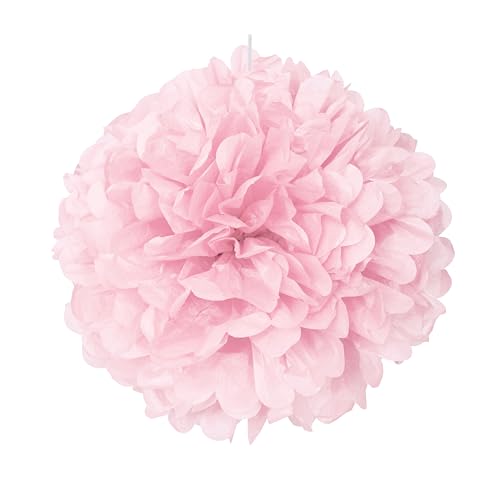 Lovely Pink Solid Hanging Tissue Pom Poms - 16