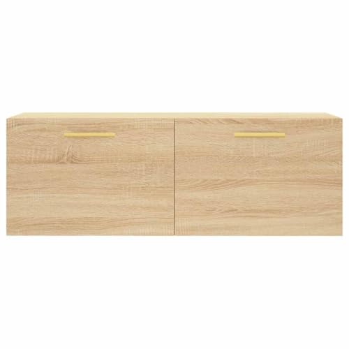 Meuble suspendu en bois pour ranger et optimiser le salon