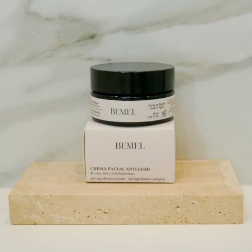 BEMEL Crema Hidratante Antiarrugas Facial, Día y Noche, Ácido Hialurónico, Miel, Colágeno - Trabaja Arrugas, Manchas, Firmeza, Antiedad, Nutre Piel Seca Grasa Mixta Hombre Mujer Ecológica 50ml