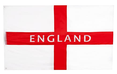 Toyland® 5ft x 3.3ft (152cm x 101cm) Extra Large St George England Text Flag - English Party Decorations - World Cup - Euros