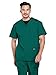 Men Scrubs Set Workwear Professionals WW695 V-Neck Top & WW190S Tapered Leg Fly Front Cargo Pant, Hunter Green- XS Top/XS Short Pant
