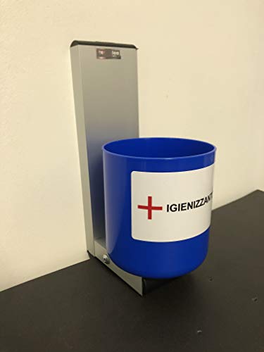 Porta flacone igienizzante supporto a parete per
