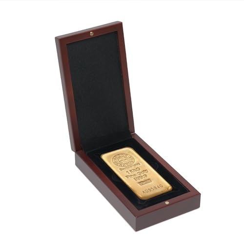 Estuche VOLTERRA Leuchtturm 368377 evita arañazos en lingote de oro 500g 1000g caja caoba