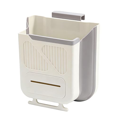 Poubelle à suspendre pliable carrée gain de place pour porte d'armoire cuisine