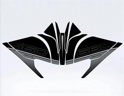 燃料タンクサイドステッカー オートバイアクセサリー ステッカー デカールキット 燃料タンクパッドプロテクター 滑り止め に適合するデイトナ660用(Style 17)