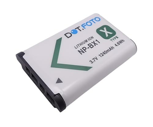 Dot.Foto NP BX1 Premium 3.7v / 1240mAh Batería Recargable para Sony ZV 1 ZV 1 II, RX100 VII Vi V IV III II, FDR X3000, HX99, DSC RX1R, HDR CX405