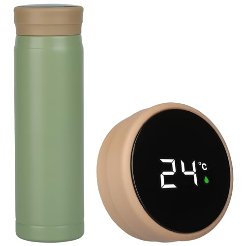 Belle Vous Termo Pequeño con Pantalla LED de Temperatura - Garrafa Termica Inteligente Verde de Acero Inoxidable de 280 ml - Botella para Mate Te Cafe Agua Caliente o Fria