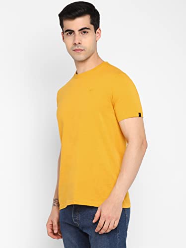 Image of Allen Cooper Men's Super Combed Cotton Rich Solid Round Neck Half Sleeve T-Shirt