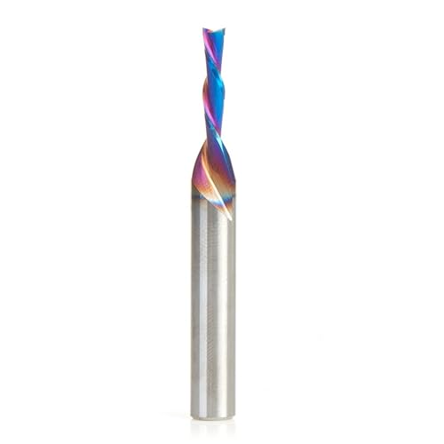 Image of Amana Tool 48214-K SC Spektra Extreme Tool Life Coated Spiral Plunge 3mm Dia x 12mm CH x 6mm SHK 50mm Long Down-Cut Router Bit
