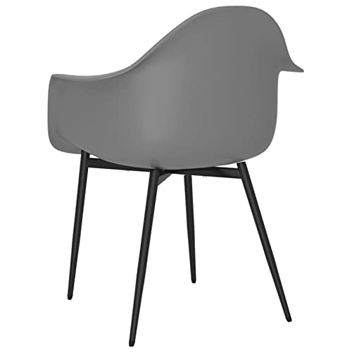 Chaise de salle à manger confortable grise Homgoday contre mal de dos