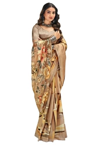 Sari décontracté Khadi 15158 en soie pour vos sorties d'été