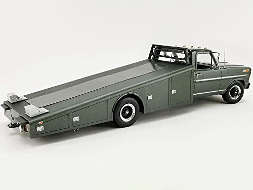 Modelo a Escala 1:18 del Camión Rampa Ford F350 1970 Verde Oscuro Metálico de LIMITED EDITION ACME miniatura 5