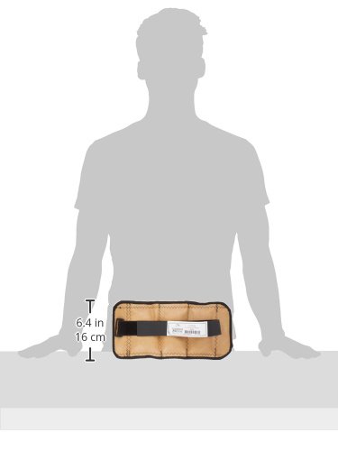 Miniatura 6 de Sammons Preston Peso del puño, 3 libras, oro, correa de velcro y cierre de anillo en D, ojales para colgar fácilmente, pesas de acero sin plomo para