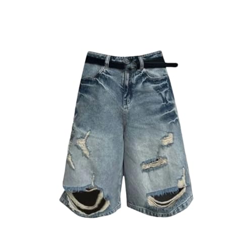 Pantalon court vintage déchiré Harajuku idéal pour vos sorties urbaines et festivals de mode