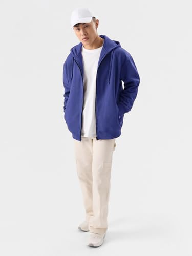 Image of LAZYCHUNKS Men's Zipper Hooded Sweatshirt | Premium Full Sleeve Hoodie Jacket with Front Zip & Pockets | Stylish Winter Wear, Warm Casual Sportswear for Men