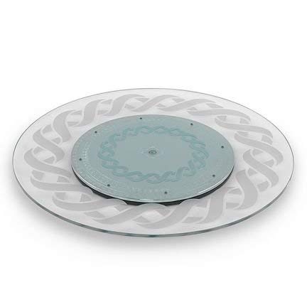 Appeasy RevolvingToughened Glass Lazy Susan for Table -24"-Cardiff.