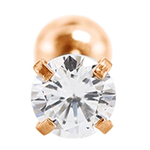 [ROQUE] I[XeX&PVD CZ Xg[go[x(1) 18G/8mm/3mm sNS[h/NA