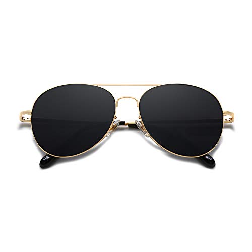 Image of SOJOS Classic Aviator Sunglasses for Women Men Metal Frame Spring Hinges SJ1030