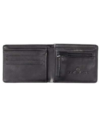 Quiksilver Men's Slim Rays Travel Accessory Bi-fold Wallet, Black, Medium, SLIM RAYS Portfolio 2 volets2