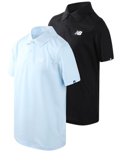 Consejos para Comprar Playera para Niño , listamos los 10 mejores. 46 New Balance - playera tipo polo para ni o, paquete de 2 camisetas de manga corta para uniforme escolar de ajuste seco, camisa de golf con cuello de rendimiento (8-20),...