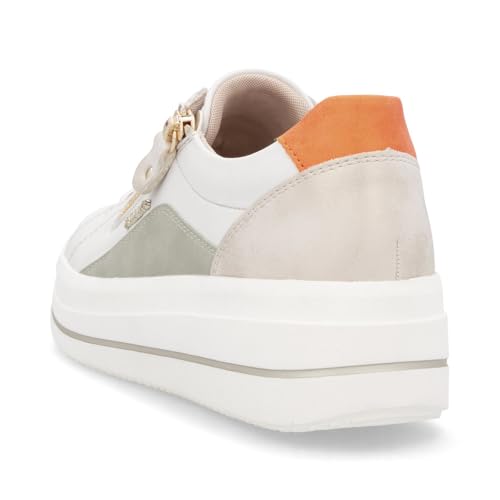 Remonte Damskie buty sportowe D1c01, Biały multi, 39 EU