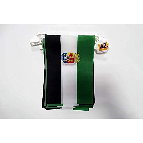 Az Flag Ghirlanda 6 Metri 20 Bandiere Estremadura 21X15Cm - Bandiera Extremadura In Spagna 15 X 21 Cm - Festone Bandierine