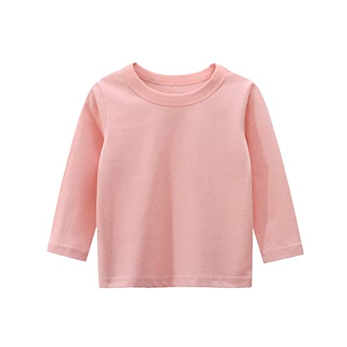 Toddler Kids Girls Boys Long Sleeve Basic T Shirt Casual Tees Shirt Tops Solid Color Fall Toddler Girl Clothes