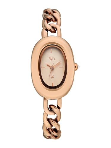 Image of Fastrack Vyb Mirage with Quartz Analog Rose Gold Dial Rose Gold Alloy Strap Watch for Girls - FV60119WM01W