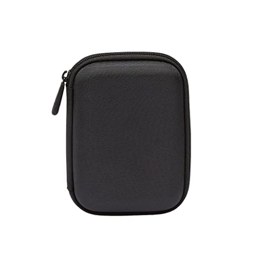 Amazon Basics Funda de Disco Duro, 15.1 x 10.8 x 4.2 cm, Color Negro y Naranja