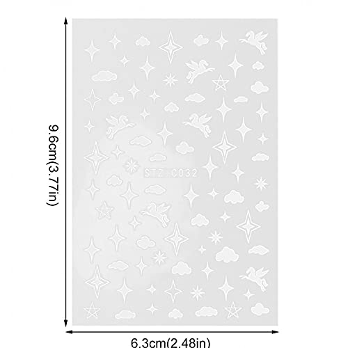 YUECI 4PCS Nagelsticker 3D Nagelabziehbilder Gold und Silber Aufkleber Nagelaufkleber Metallic Selbstklebend Aufkleber… – Bild 3