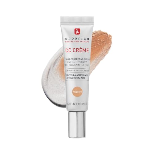 Erborian CC Cream, Color Correcting Korean Skincare, Medium, 0.5 Fl Oz