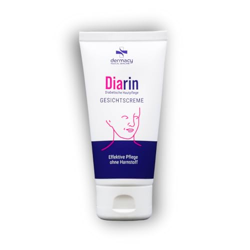 Diarin Gesichtscreme – frei von Urea, 5-fach-Schutzkomplex, Anti-Aging Pflege bei Diabetes & empfindlicher Haut, 50 ml