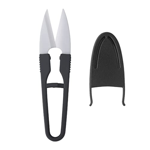 Riiichflowshop Tijeras de Forma Funda Cortador de Hilo de cerámica práctico Cortador de Hilo pequeño para Pesca Cortador de Puntadas Cortador de cerámica