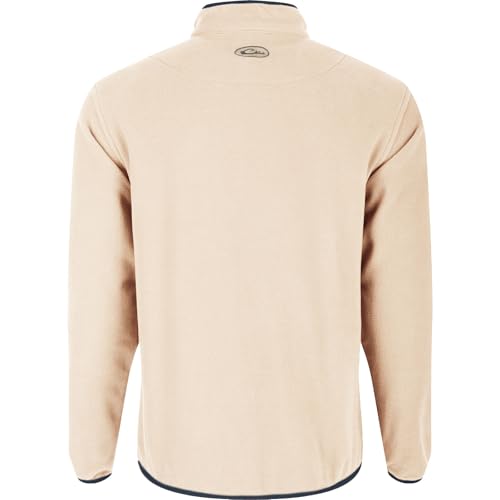 Image of Drake Waterfowl Men's Camp 2.0 Fleece Pullover | Hunting Anti-Pill Moisture Wicking 1 /4 Neck Snap Sweater with Chest Pocket