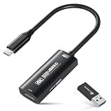 Guermok 4K USB3.0 ビデオキャプチャカード PD100W、4K@60FPSまたは2K@144FPS HDMI to USB-A/Cキャプチャカード ストリーミング用 パッド、タブレット、MacOS、Switch2/1、ノートパソコン、PC、カメラ、VR、ブラック