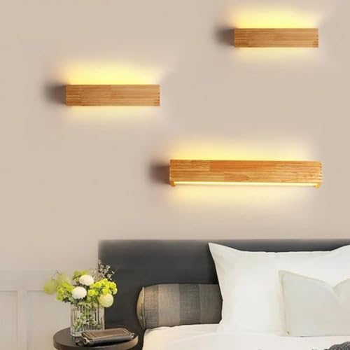 Image of Raywood LED Wall Lamp | Modern Warm White Wooden Wall Lights for Living Room, Bedroom, Bathroom, Kids Room, & Home Decor - (1 Pack)