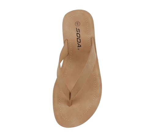 Image of Soda Shoes Women Flip Flops Basic Plain Slippers Thongs Sandals Strap Casual Beach Ella-S