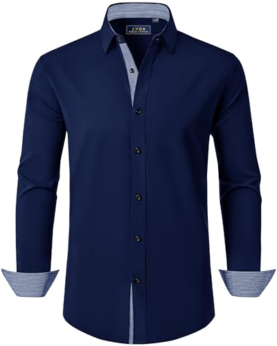 J.VER Herrenhemd Modern Fit Freizeithemd mit Kontrastkragen...
