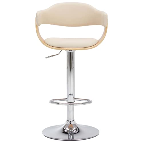 Tabourets de bar en cuir synthétique haut de gamme avec dossier capitonné x2 - 2