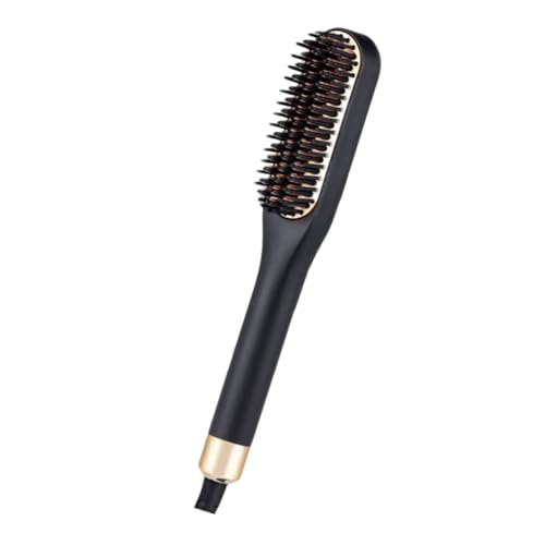 Peine alisador de barba eléctrico portátil dorado miniatura 1