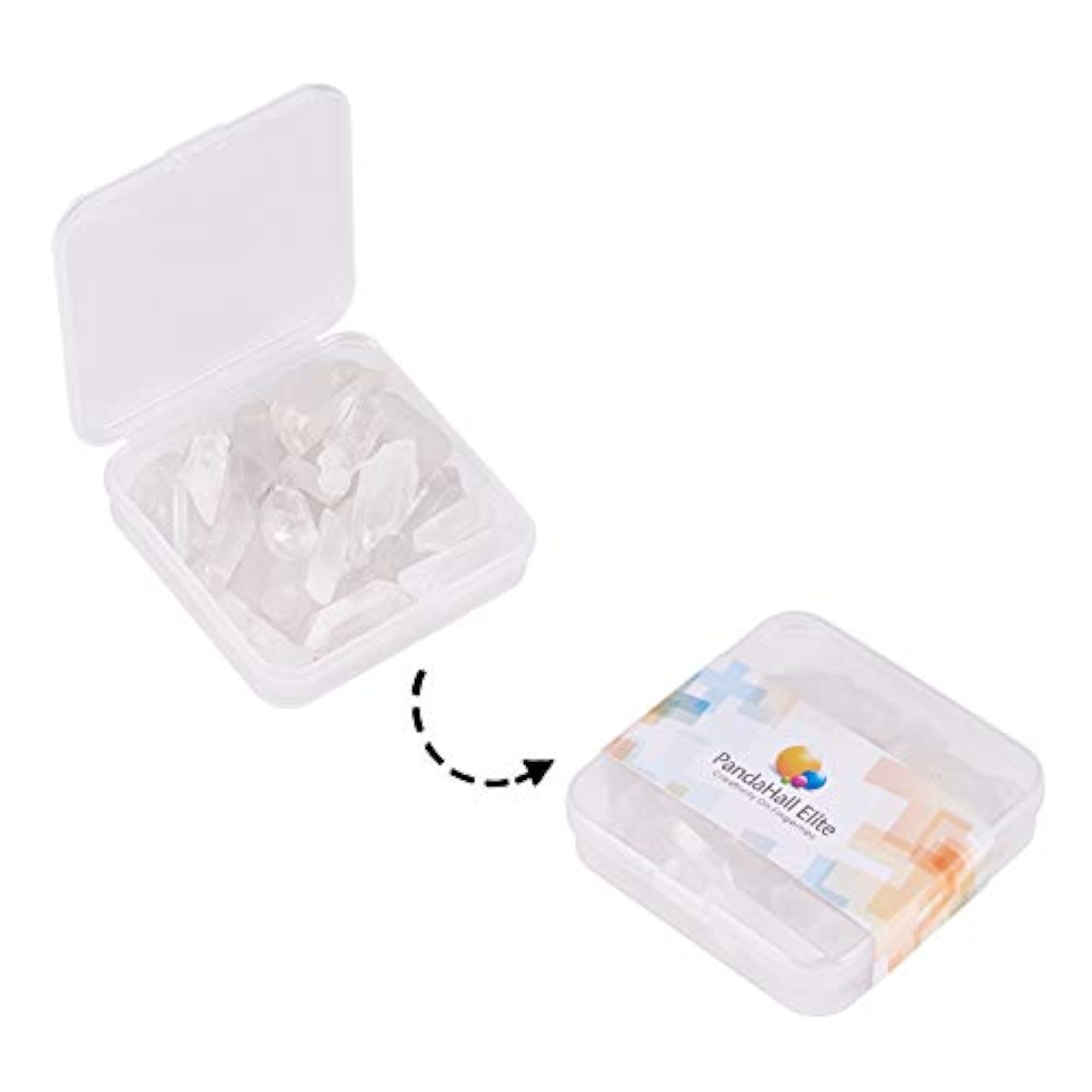 23pcs Nuggets Tusk Shape Natural Quartz Crystal Points