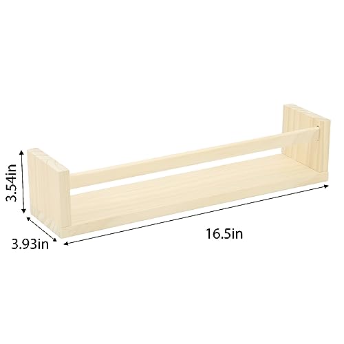image for Fixwal Nursery Shelves, 16.5 Inch Floating Bookshelves for Wall Set of